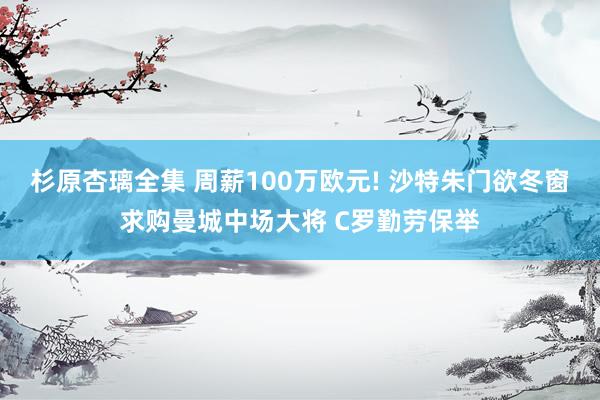 杉原杏璃全集 周薪100万欧元! 沙特朱门欲冬窗求购曼城中场大将 C罗勤劳保举