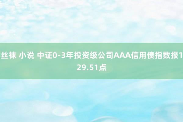 丝袜 小说 中证0-3年投资级公司AAA信用债指数报129.51点