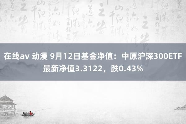 在线av 动漫 9月12日基金净值：中原沪深300ETF最新净值3.3122，跌0.43%