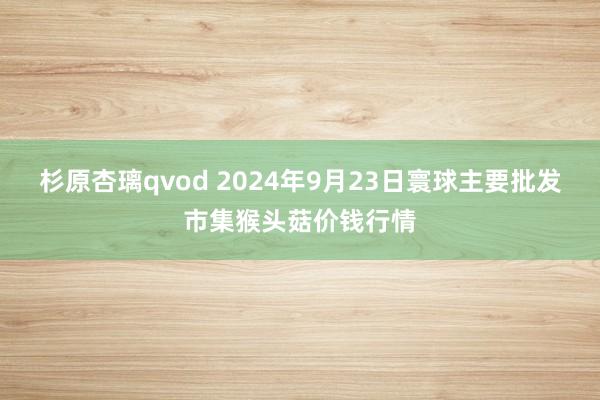 杉原杏璃qvod 2024年9月23日寰球主要批发市集猴头菇价钱行情