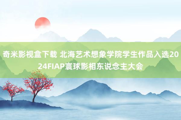 奇米影视盒下载 北海艺术想象学院学生作品入选2024FIAP寰球影相东说念主大会