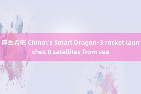 麻生希吧 China's Smart Dragon-3 rocket launches 8 satellites from sea