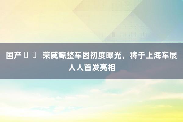 国产 		 荣威鲸整车图初度曝光，将于上海车展人人首发亮相