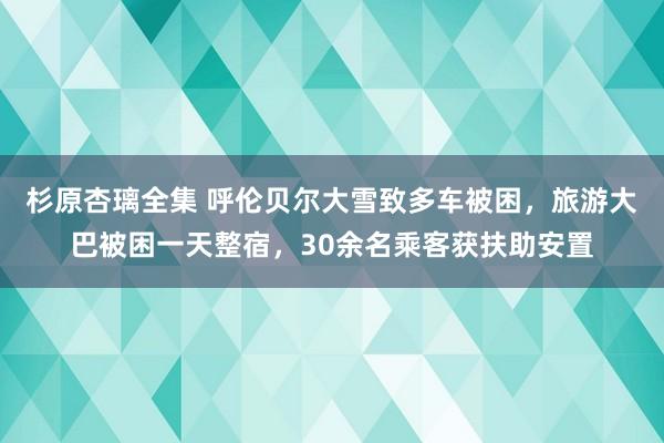 杉原杏璃全集 呼伦贝尔大雪致多车被困，旅游大巴被困一天整宿，30余名乘客获扶助安置