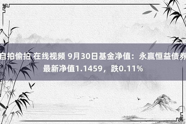 自拍偷拍 在线视频 9月30日基金净值：永赢恒益债券最新净值1.1459，跌0.11%