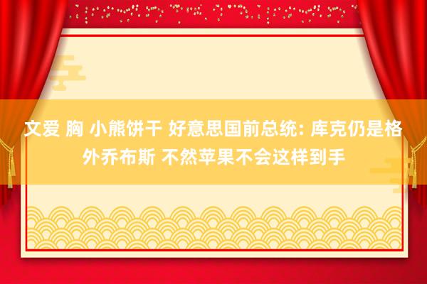 文爱 胸 小熊饼干 好意思国前总统: 库克仍是格外乔布斯 不然苹果不会这样到手