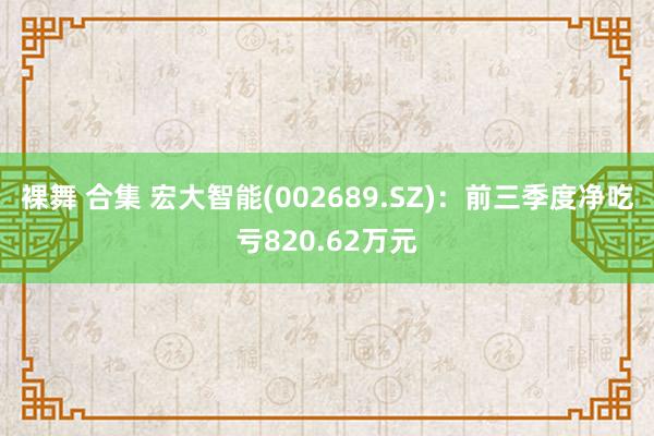 裸舞 合集 宏大智能(002689.SZ)：前三季度净吃亏820.62万元