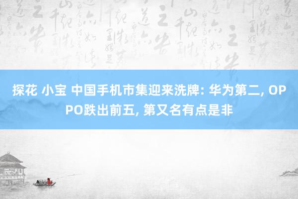 探花 小宝 中国手机市集迎来洗牌: 华为第二， OPPO跌出前五， 第又名有点是非