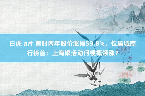 白虎 a片 昔时两年股价涨幅59.8%，位居城商行榜首：上海银活动何梗概领涨？