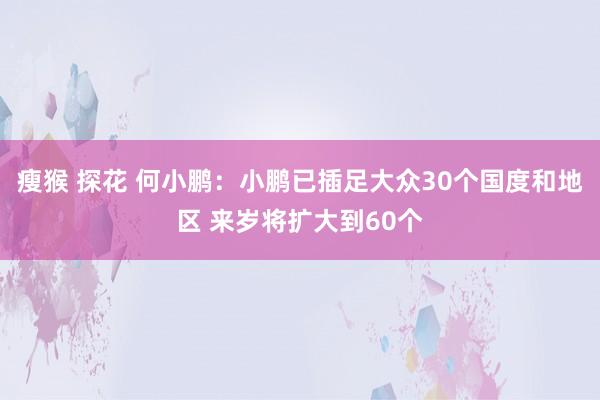 瘦猴 探花 何小鹏：小鹏已插足大众30个国度和地区 来岁将扩大到60个