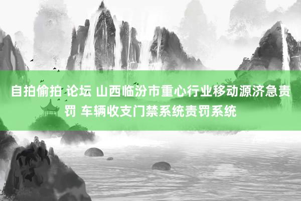 自拍偷拍 论坛 山西临汾市重心行业移动源济急责罚 车辆收支门禁系统责罚系统