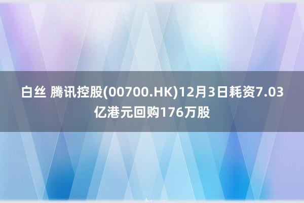 白丝 腾讯控股(00700.HK)12月3日耗资7.03亿港元回购176万股