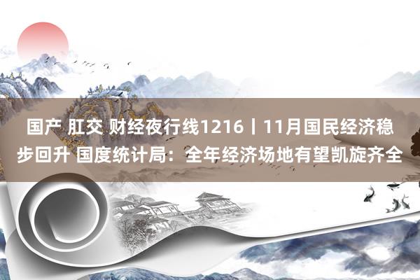 国产 肛交 财经夜行线1216丨11月国民经济稳步回升 国度统计局：全年经济场地有望凯旋齐全