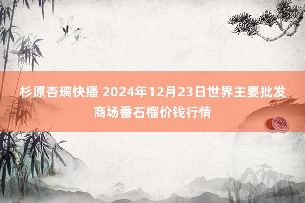 杉原杏璃快播 2024年12月23日世界主要批发商场番石榴价钱行情