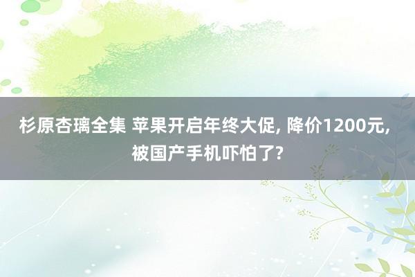 杉原杏璃全集 苹果开启年终大促， 降价1200元， 被国产手机吓怕了?