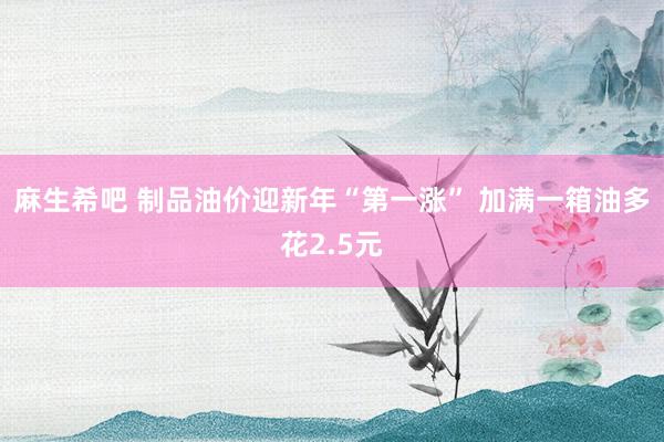 麻生希吧 制品油价迎新年“第一涨” 加满一箱油多花2.5元